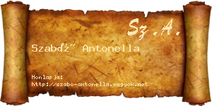 Szabó Antonella névjegykártya